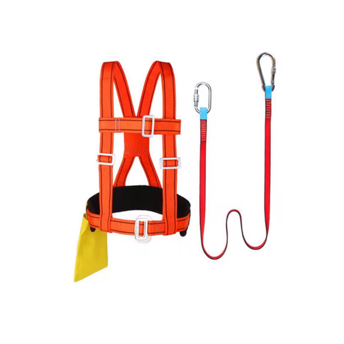Full Body Safety Harness with Double Lanyard – Adjustable Fall Protection Belt for Construction, Climbing, Roofing & Maintenance