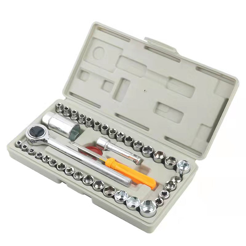 40-Piece Tool Box Set – Complete Hand Tool Kit for Home, Car, and DIY – Durable Case Included