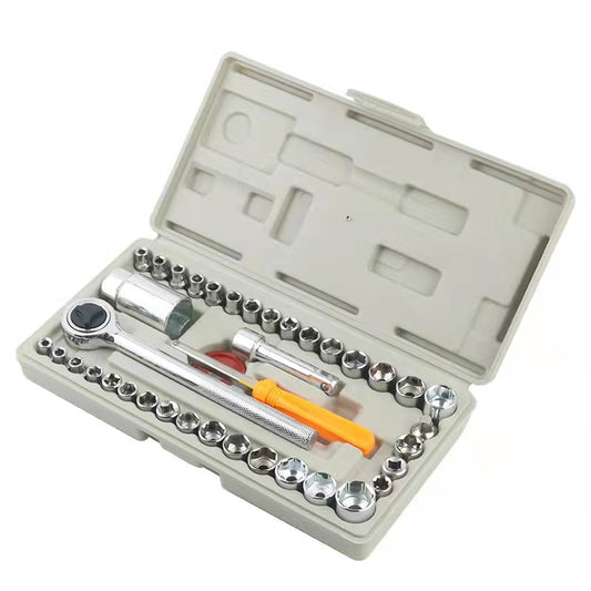 40-Piece Tool Box Set – Complete Hand Tool Kit for Home, Car, and DIY – Durable Case Included