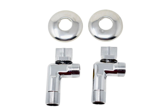 1/2 Inch Angle Valve – Chrome-Plated Brass Water Tap Connector – Heavy Duty, Corrosion Resistant – for Wash Basin, Toilet & Bidet Sprayer