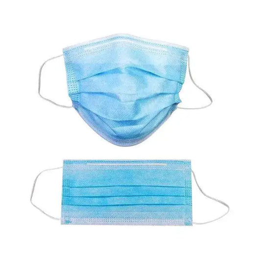 Blue Disposable Face Mask – 3-Ply Protective Mask with Ear Loops for Daily Use