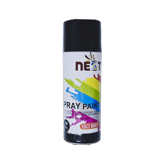 Spray Paint Black 400ml All Purpose Quick Dry Aerosol for Car Metal Wood Plastic Furniture DIY Crafts