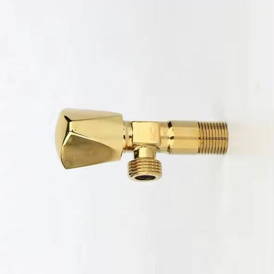 Golden 1/2 Inch Brass Angle Valve – Elegant Stop Valve for Water Supply Lines, Rust-Resistant