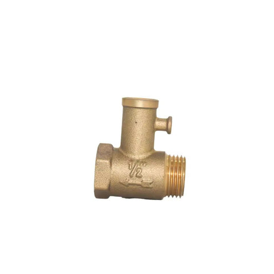 Brass Pressure Relief Safety Valve for Water Heater – 1/2 Inch High-Temperature Safety Release Valve