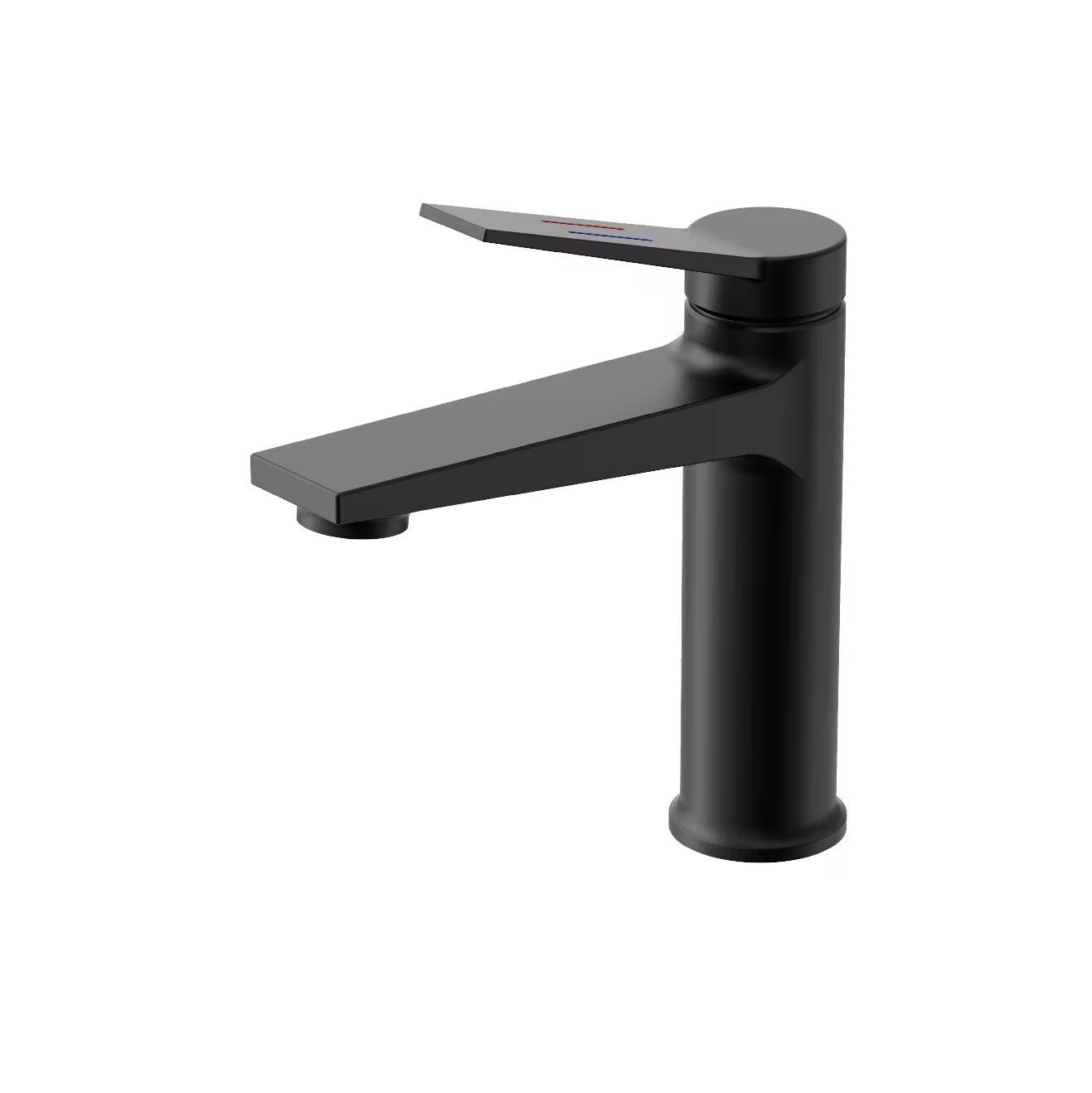 Matte Black Single Handle Faucet Mixer – Hot & Cold Water Wall Mounted Tap for Kitchen or Bathroom Sink