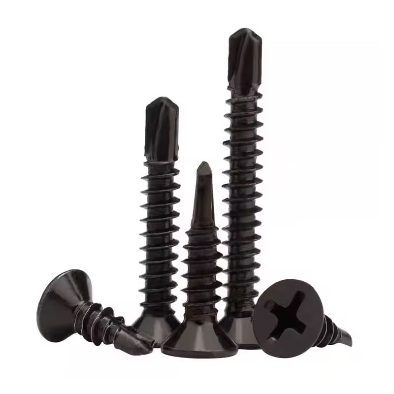 Black Self-Drilling Metal Screw 1/2 Inch – Rust-Resistant Heavy-Duty Steel – For Metal & Steel Fixing