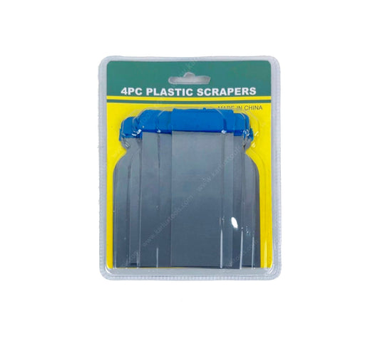 4-Piece Wall Scraper Set – Heavy-Duty Blades with Comfortable Handles for Paint, Wallpaper, and Adhesive Removal