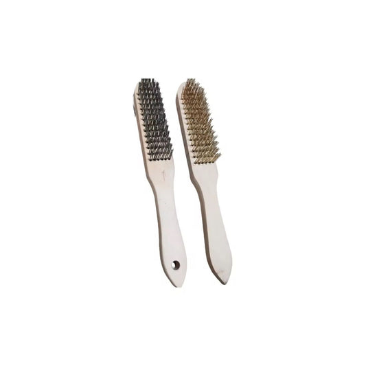 Iron Wire Brush with Wooden Handle – Heavy-Duty Rust & Paint Remover for Metal, Concrete & Surface Prep