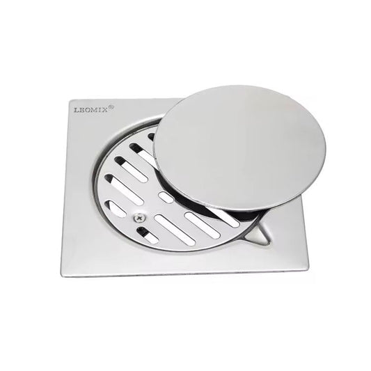 15x15 cm Square Stainless Steel Floor Drain – Heavy Duty Shower Drain with Removable Strainer