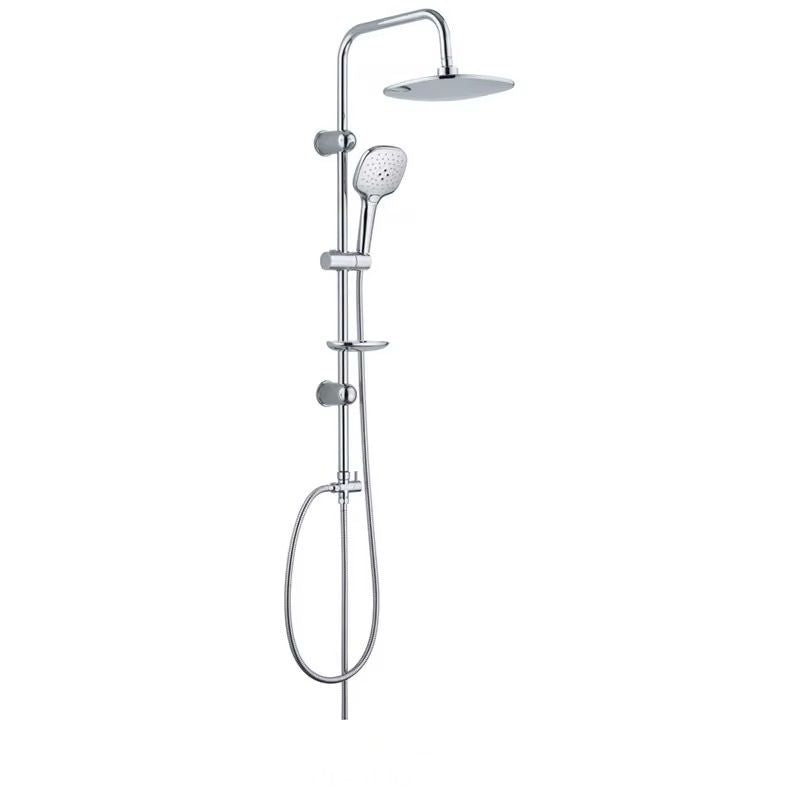 Chrome Plated Shower Mixer Bathroom Set – Twin Shower Heads with Waterfall & Handheld Spray