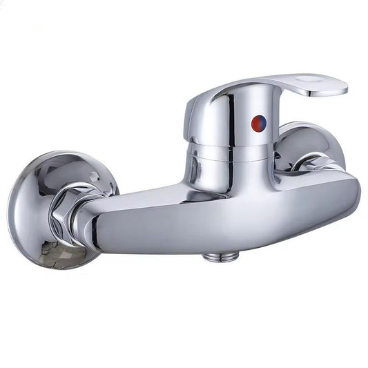 Modern Wall Mounted Shower Mixer – Hot & Cold Water Control Faucet for Bathroom